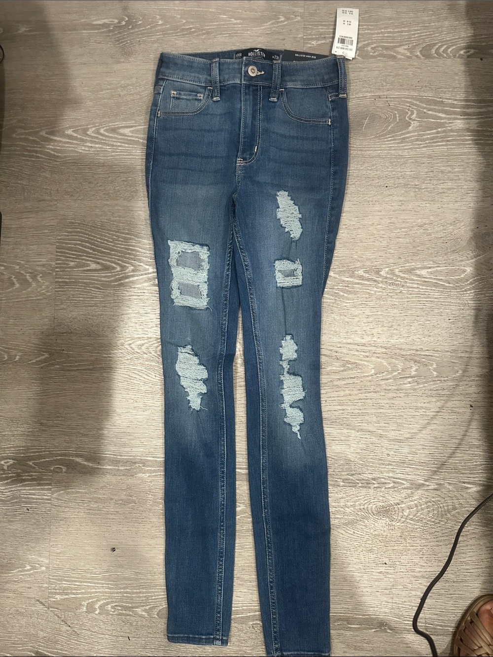 Hollister Young Girls Blue Ripped Skinny Jeans